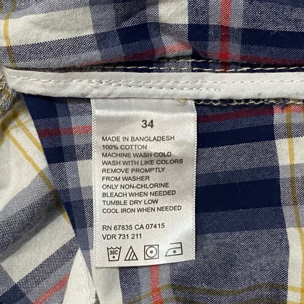 Nautica Jean Co. Blue, White, Red, & Yellow Plaid Bermuda Shorts - Picture 12 of 16